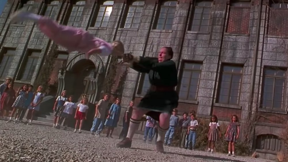 Trunchbull throwing a kid in Matilda