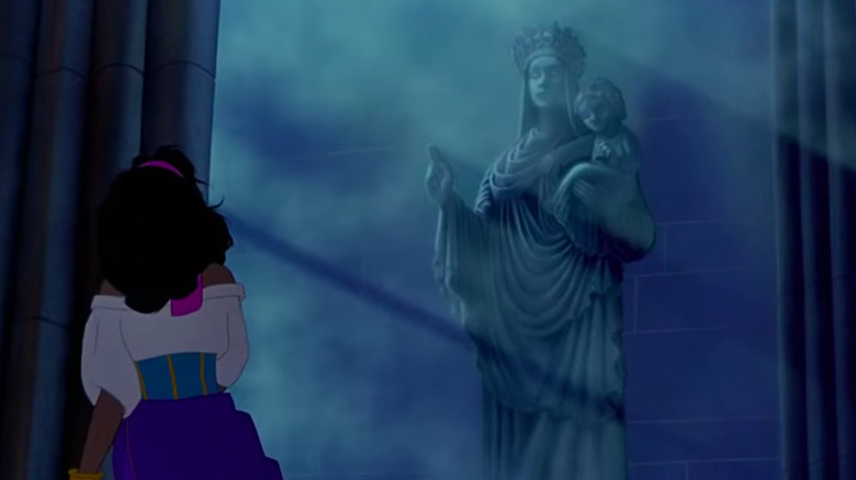 Esmeralda in church in The Hunchback of Notre Dame