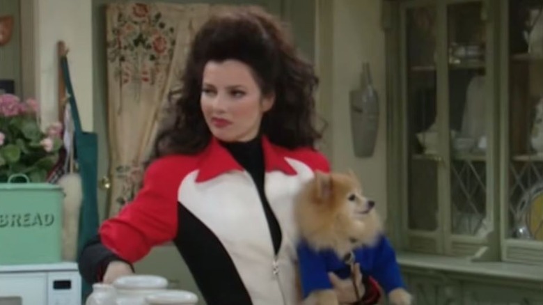 Fran holding Chester on The Nanny