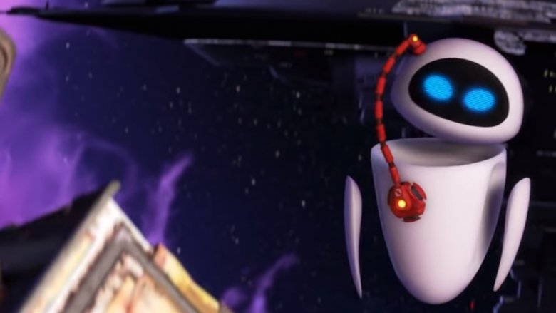 EVE and WALL-E in space in WALL-E