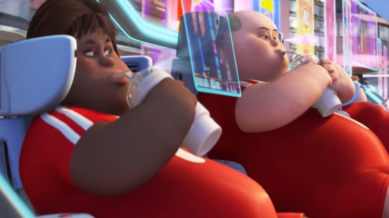 Humans eating on the Axiom in WALL-E