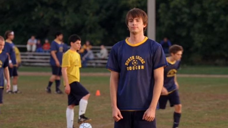 Aaron playing soccer