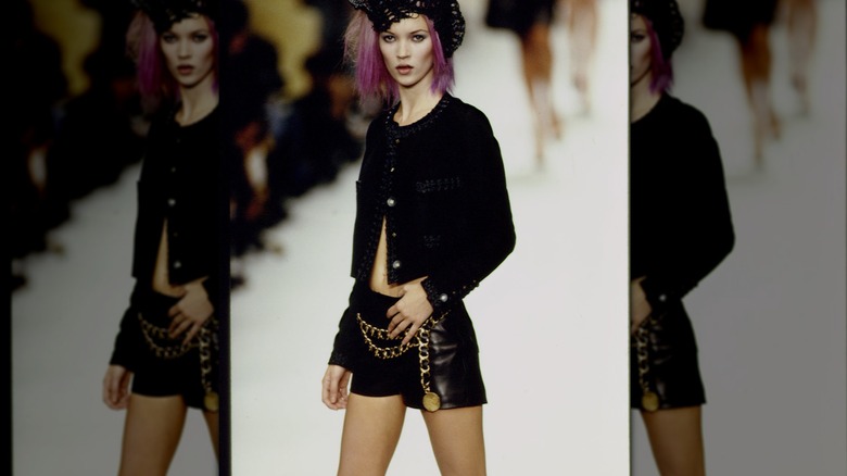 Kate Moss on the runway 