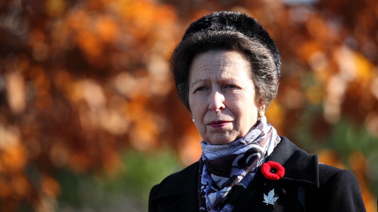 Princess Anne looking serious