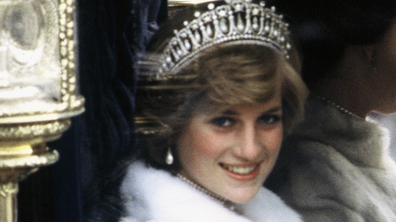 Princess Diana in a carriage