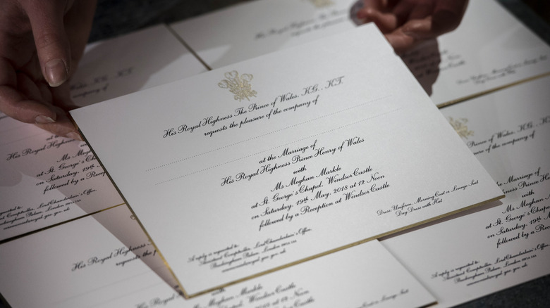 Prince Harry, Meghan Markle's wedding invitations 