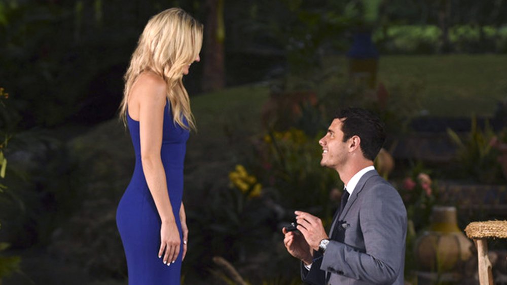 Ben Higgins proposing on The Bachelor