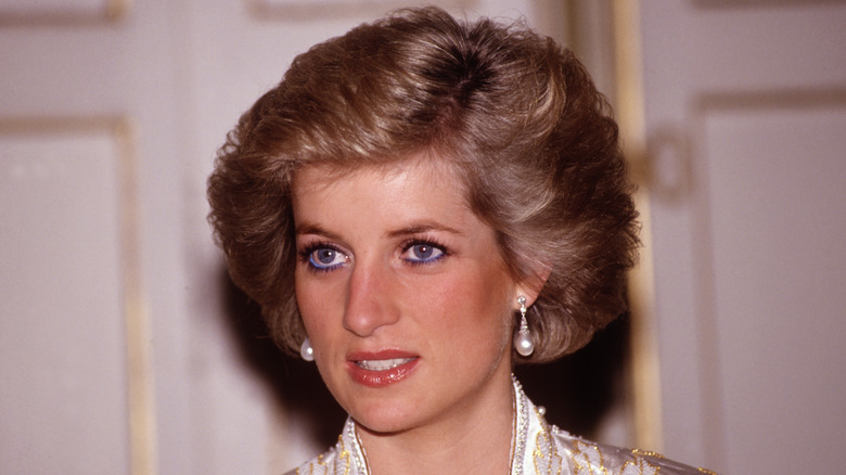 Princess Diana looks steely