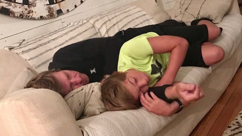 chip gaines and son on couch