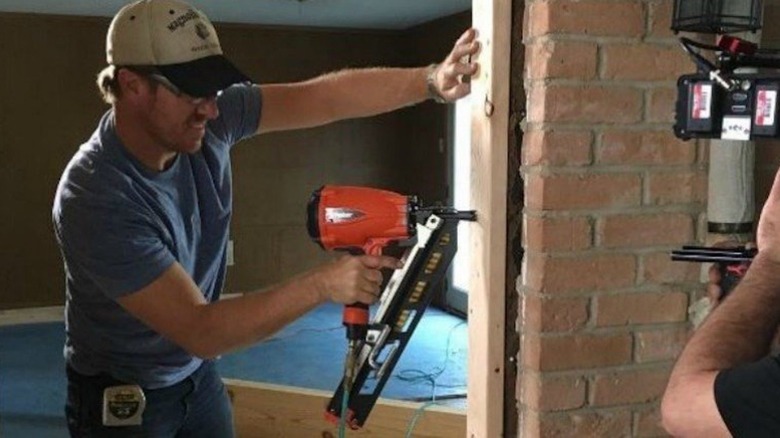 chip gaines using drill