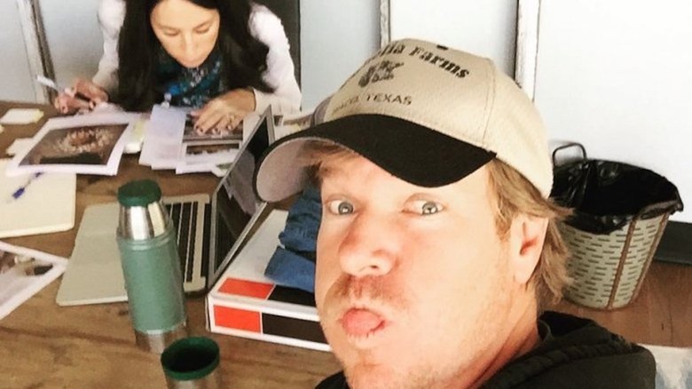 chip gaines sticking tongue to camera