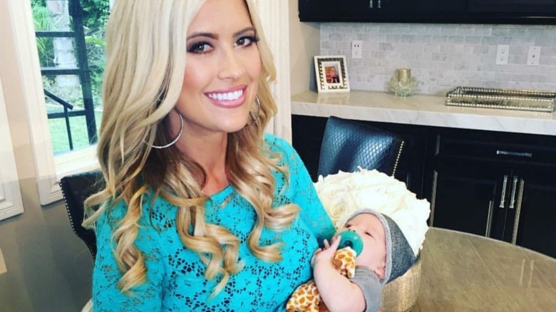 Christina Anstead, otherwise known as Christina El Moussa, with baby