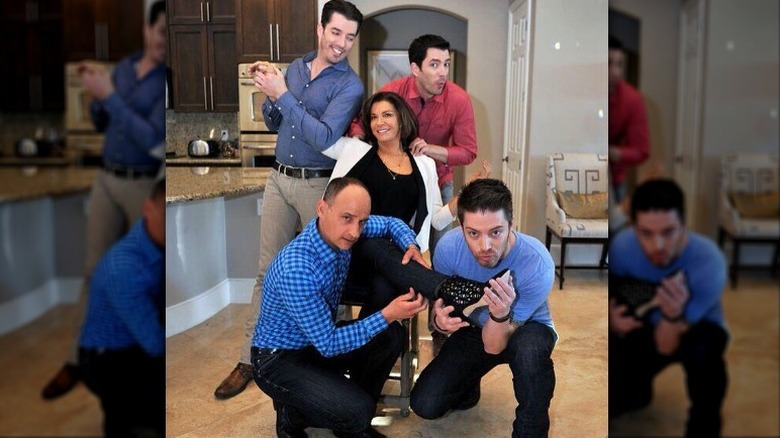 Hilary Farr and David Visentin with Property Brothers