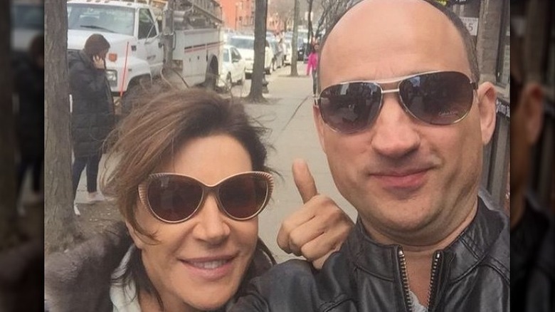 Hilary Farr and David Visentin taking selfie