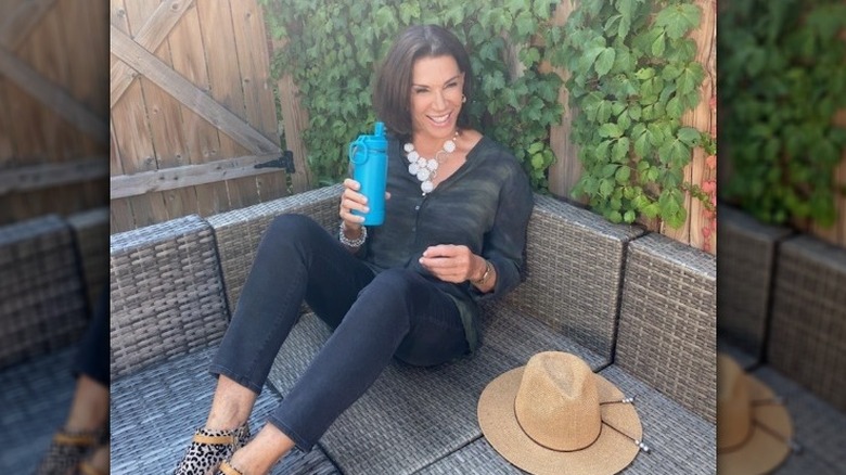 Hilary Farr relaxing