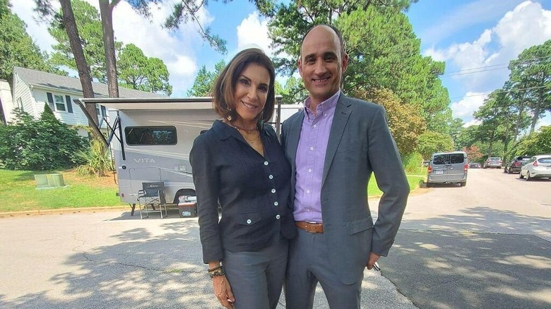 Hilary Farr and David Visentin smiling