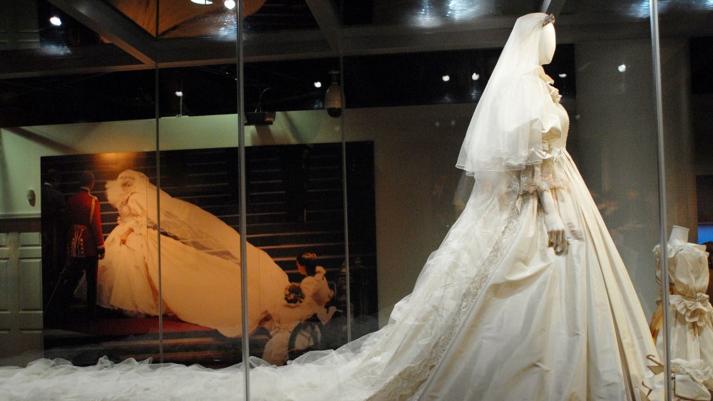 Princess Diana's wedding dress on display