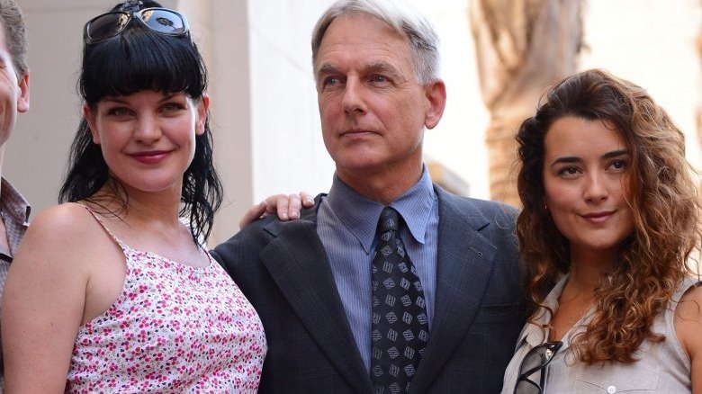 Pauley Perrette, Mark Harmon, and Cote de Pablo