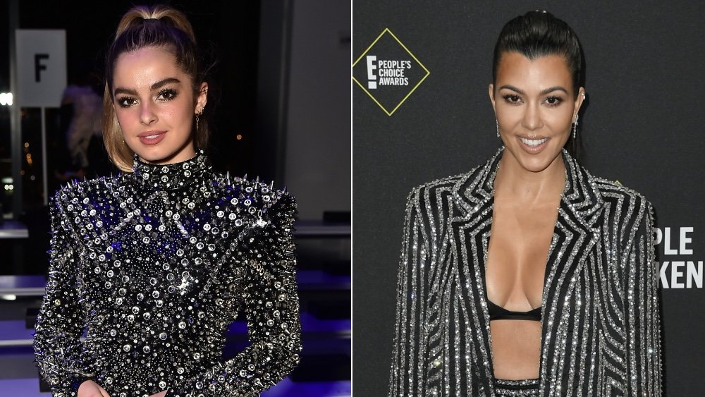 TikTok star Addison Rae and Kourtney Kardashian, split image