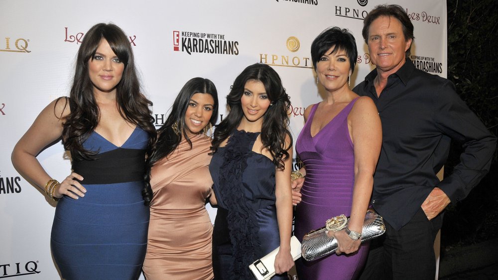 Khloe, Kourtney, and Kim Kardashian with Kris and Caitlyn Jenner