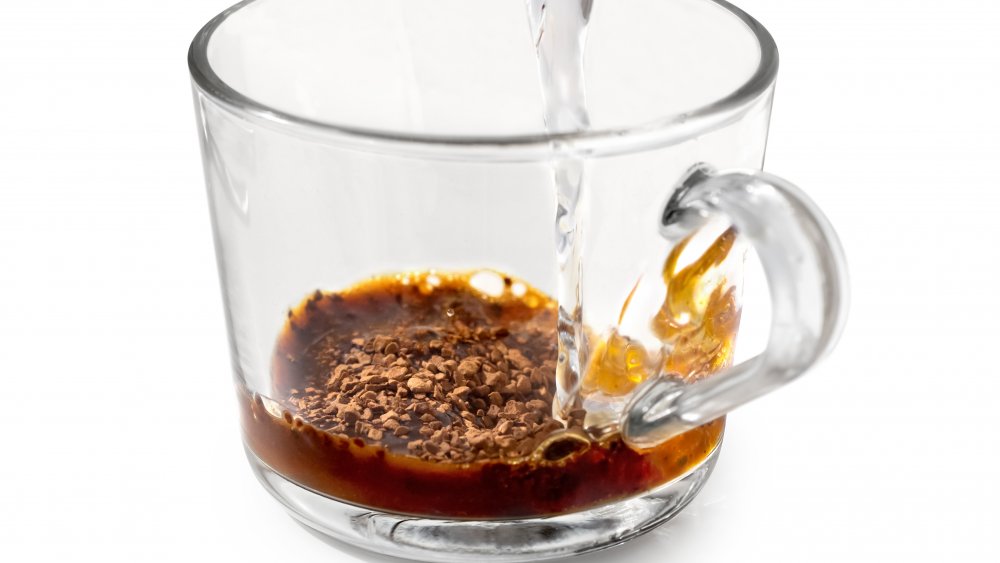 a cup of instant coffee