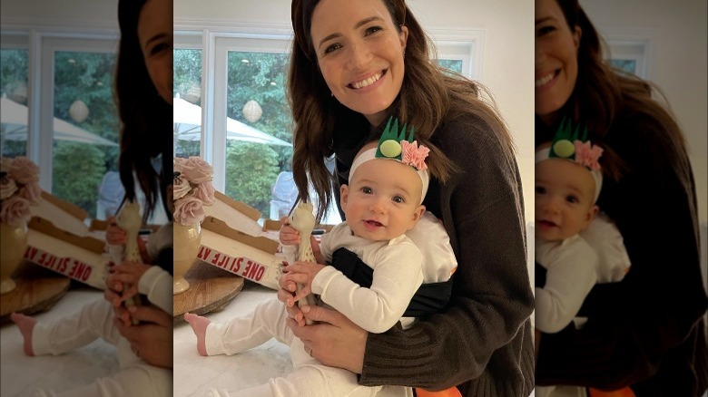 Mandy Moore with her baby