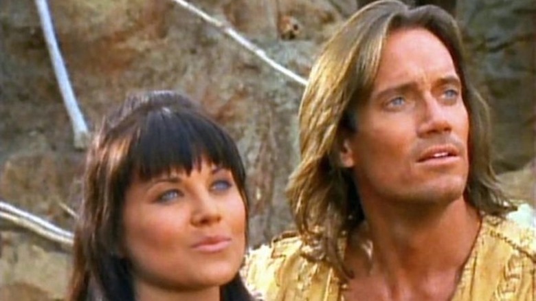 Xena and Hercules looking away