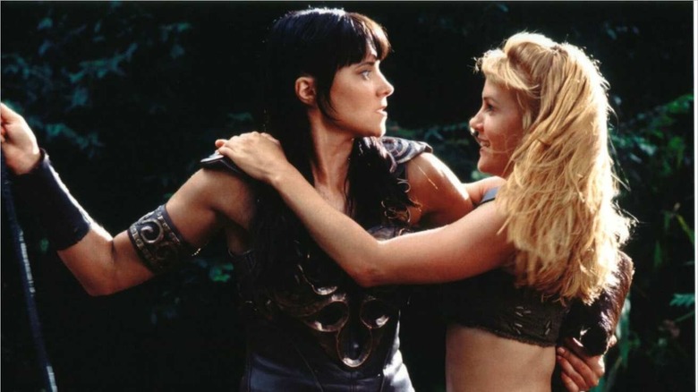 Xena and Gabrielle embracing