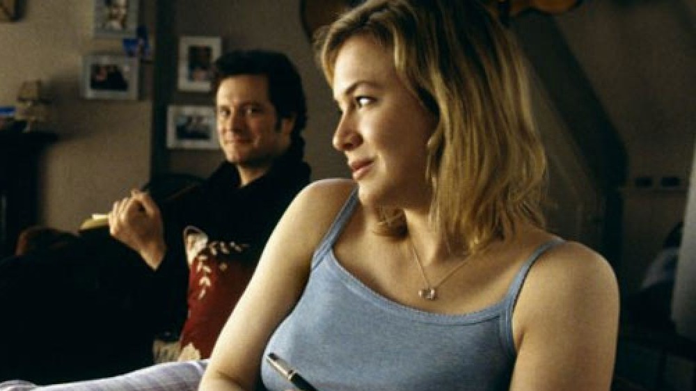 Mark and Bridget gazing at each other in Bridget Jones' Diary