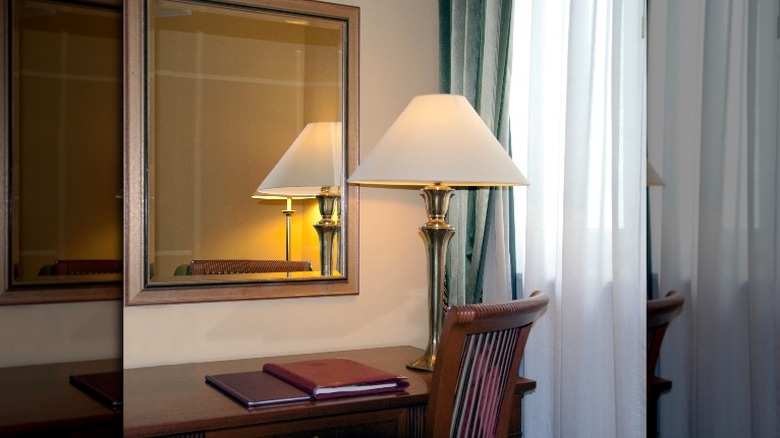 hotel room desk, something you should absolutely avoid touching