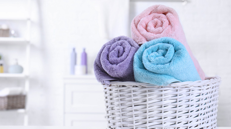 basket of towels