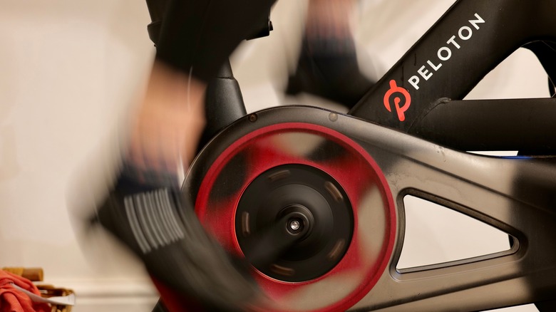 peloton bike in action