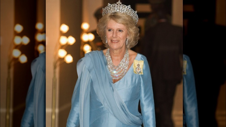 Queen Camilla smiling