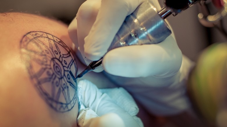 tattoo in process