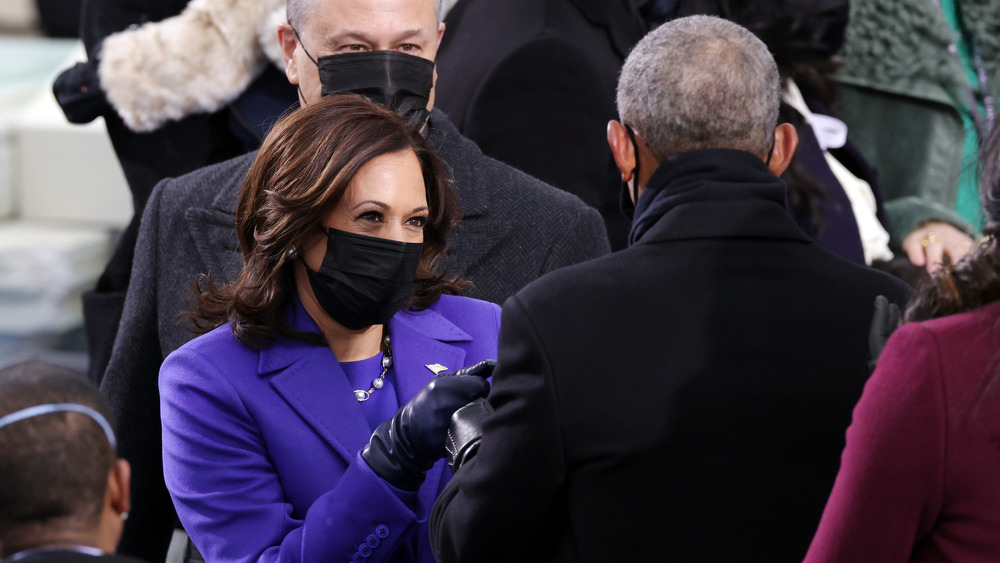 Barack Obama and Kamala Harris inaugural fist bump 