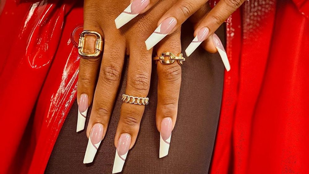 Super long nails with French manicure