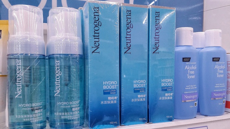 Neutrogena products on shelves