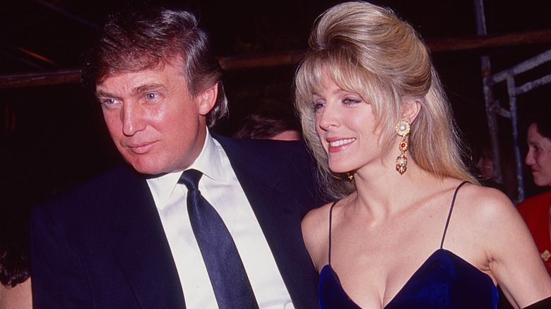 Donald Trump and Marla Maples smiling