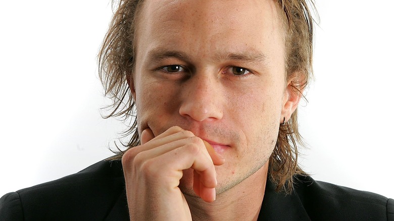 The late actor Heath Ledger thoughtfully poses for the camera