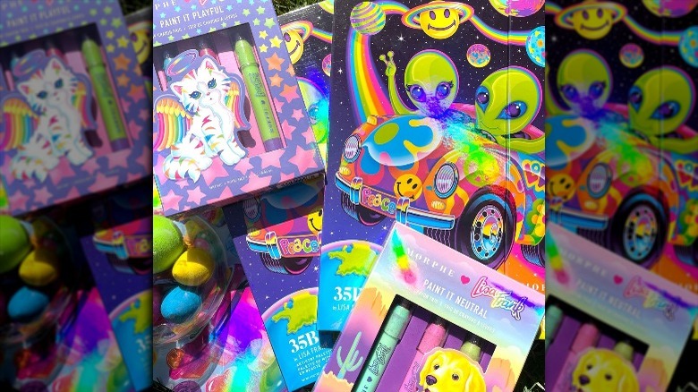 Morphe x Lisa Frank makeup collaboration promotional photograph