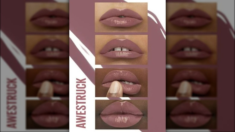 different toned lips wearing lipstick