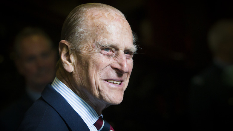 Close-up of Prince Philip smiling