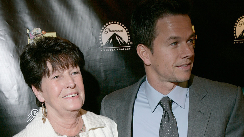 Mark Wahlberg and mother Alma Wahlberg on red carpet