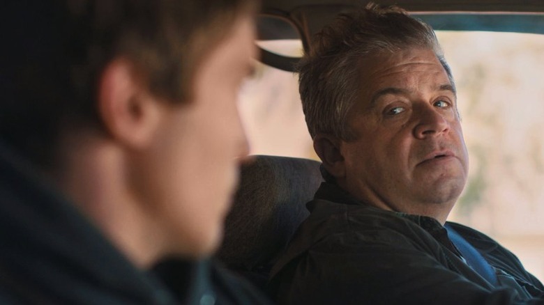 Patton Oswalt and James Morosini talking in the car