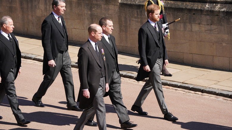 William, Harry, Prince Philip's casket