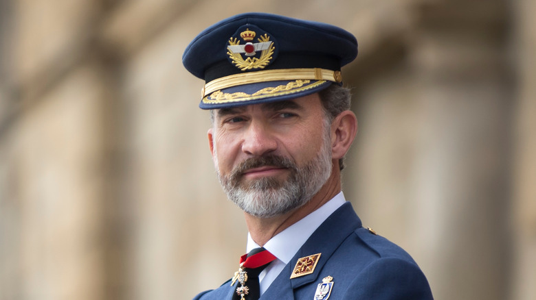 King Felipe VI wearing royal uniform