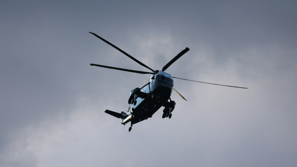 Marine One with Trump aboard