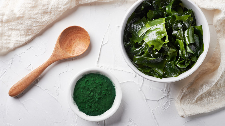 Seaweed and spirulina