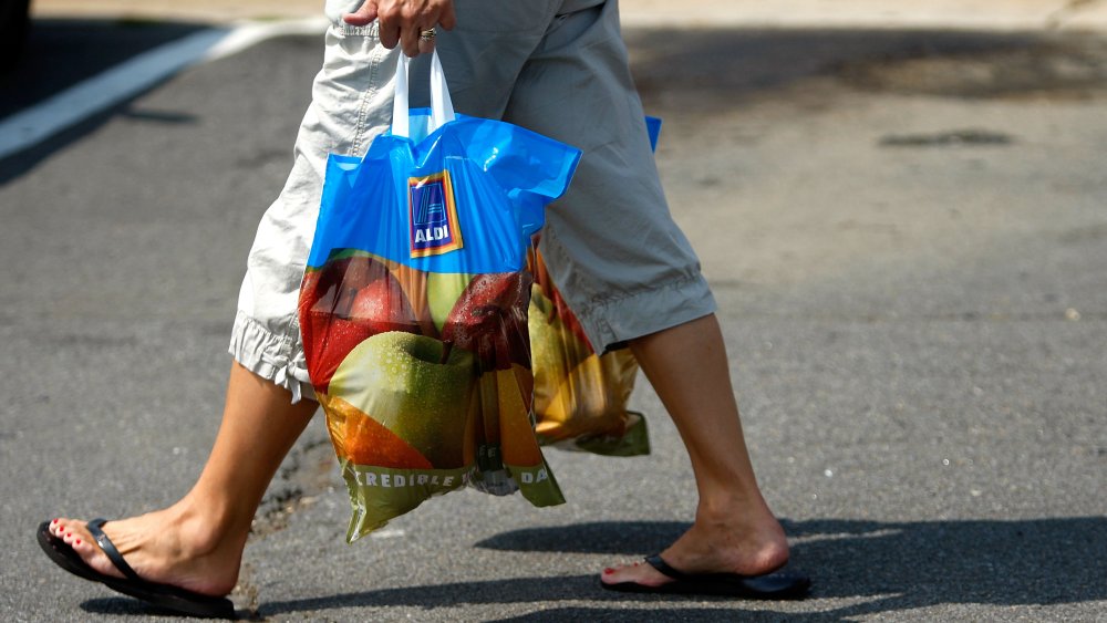 Aldi-branded shopping bags