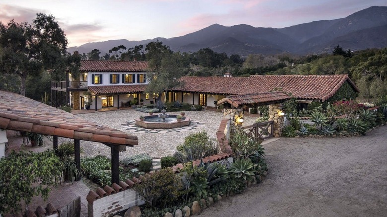 The exterior of Ellen DeGeneres' home 